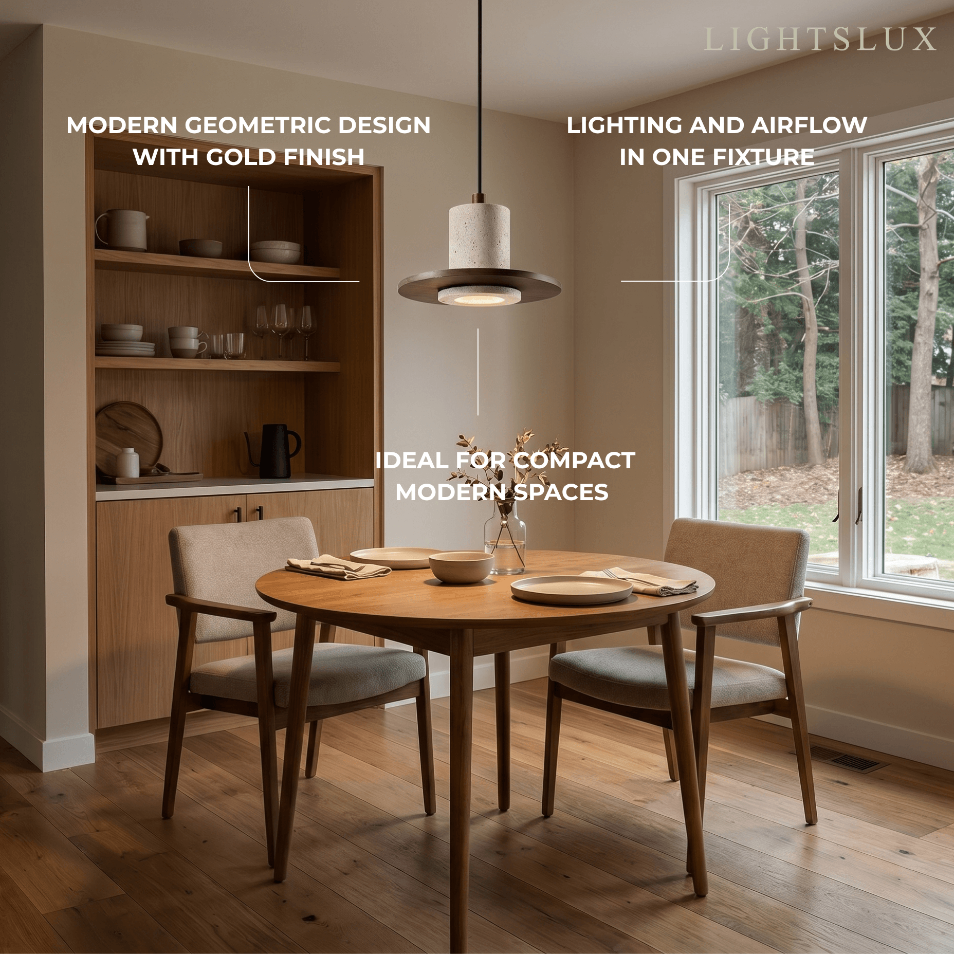Strata Natural Travertine Pendant Light