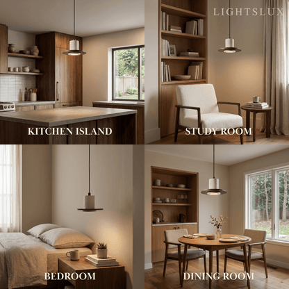 Strata Natural Travertine Pendant Light