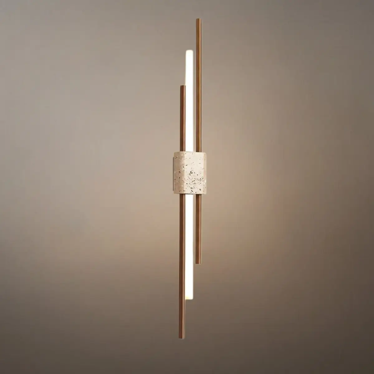 Strata Minimalist Travertine Wall Light