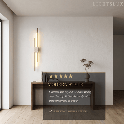 Strata Minimalist Travertine Wall Light