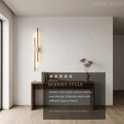 Strata Minimalist Travertine Wall Light