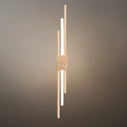 Strata Minimalist Travertine Wall Light