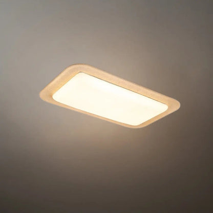 Strata Modern Travertine Ceiling Light – Yellow Stone