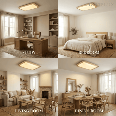 Strata Modern Travertine Ceiling Light – Yellow Stone