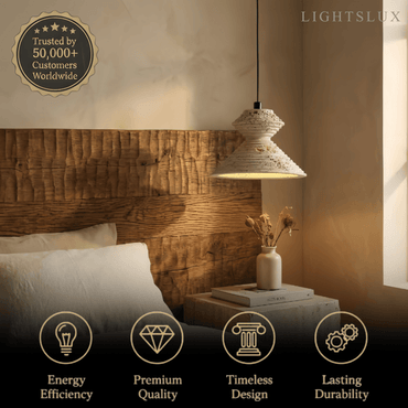 Strata Minimalist Travertine Pendant Light - Yellow Stone