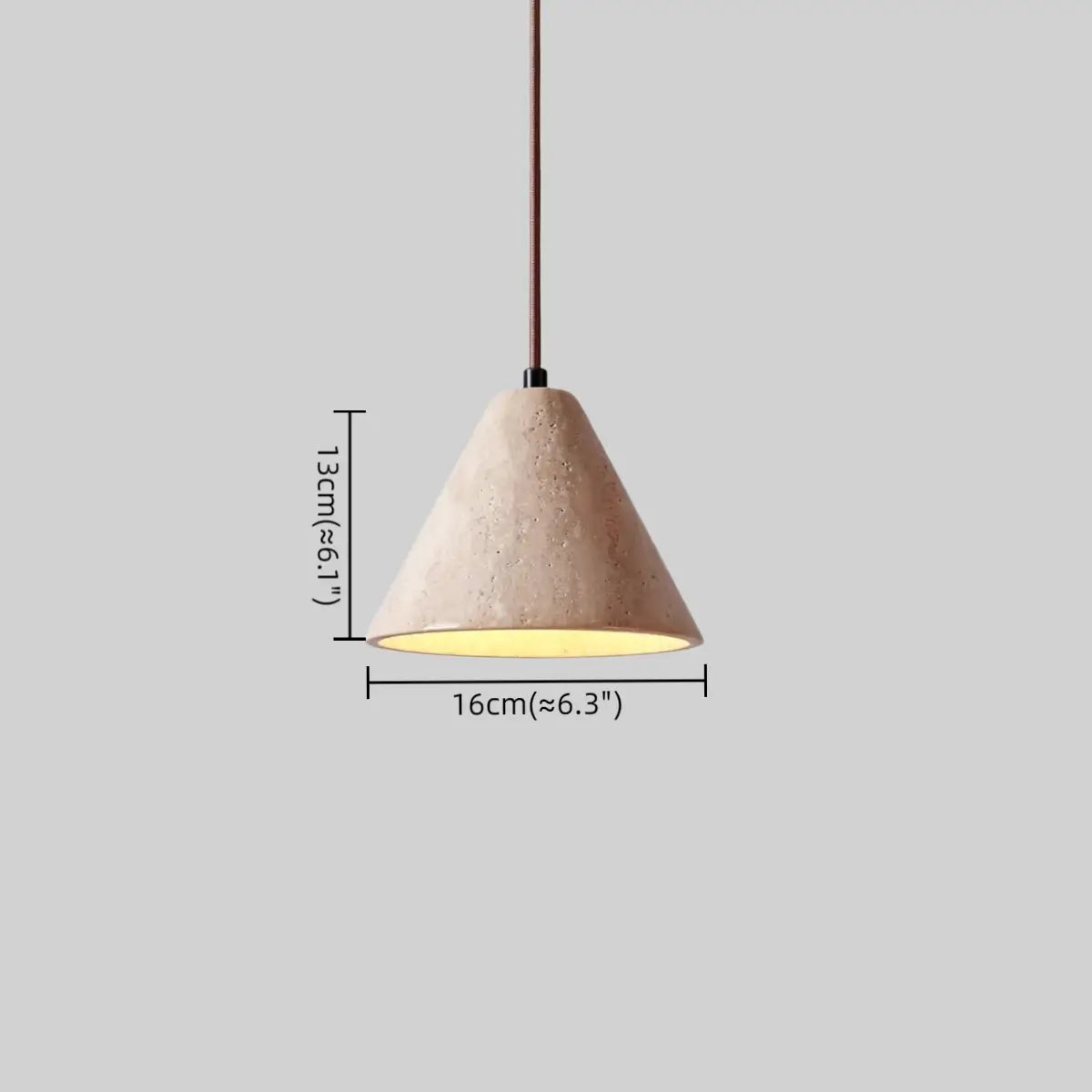 Strata Modern Travertine Pendant Light