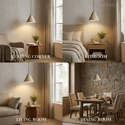 Strata Modern Travertine Pendant Light