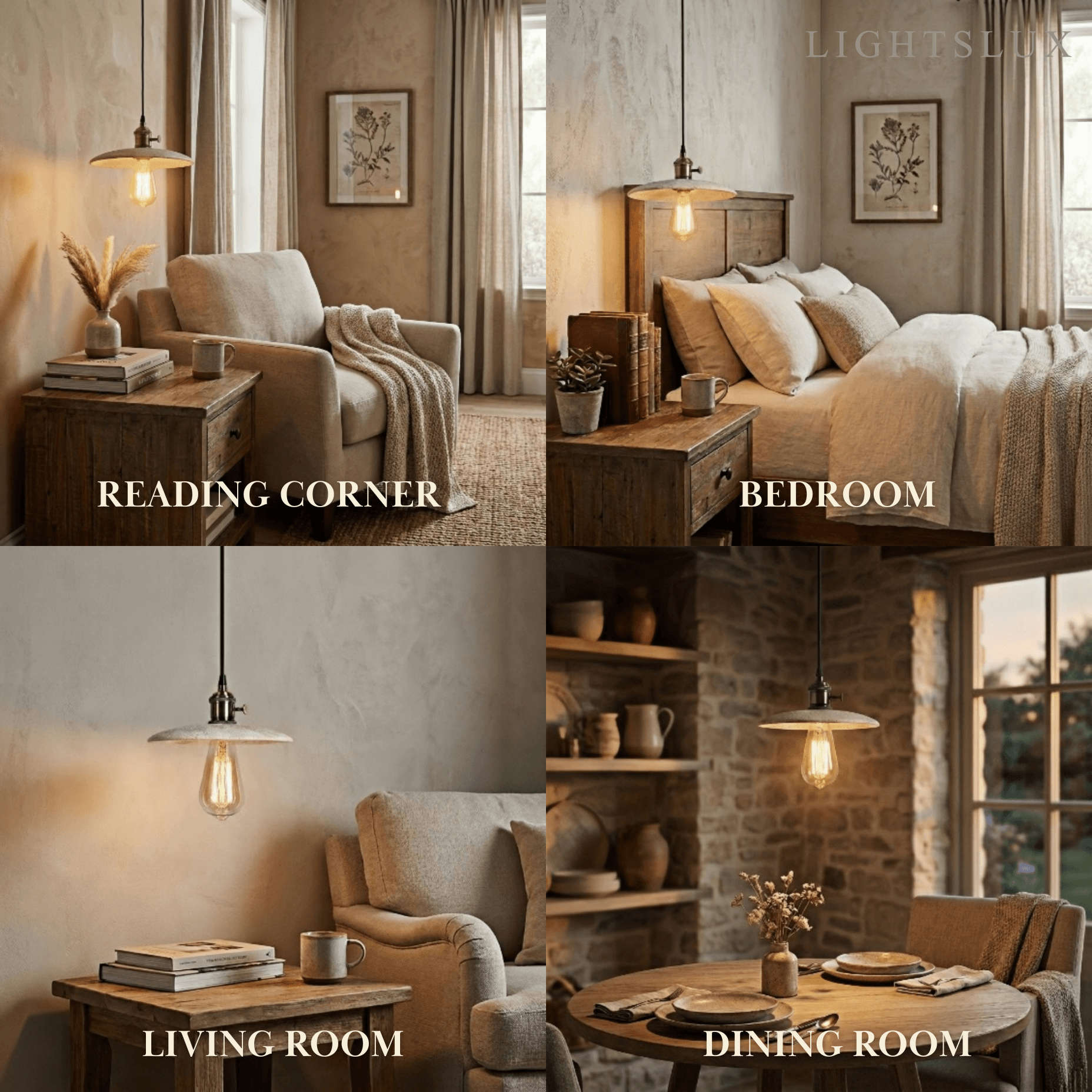 Strata Modern Minimalist Travertine Pendant Light 