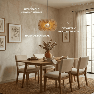 Bamburo Nordic Woven Rattan Pendant Lamp