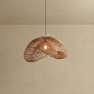 Bamburo Natural Rattan Pendant Light – Metal & Rattan for Dining Room, Kitchen, Bedroom