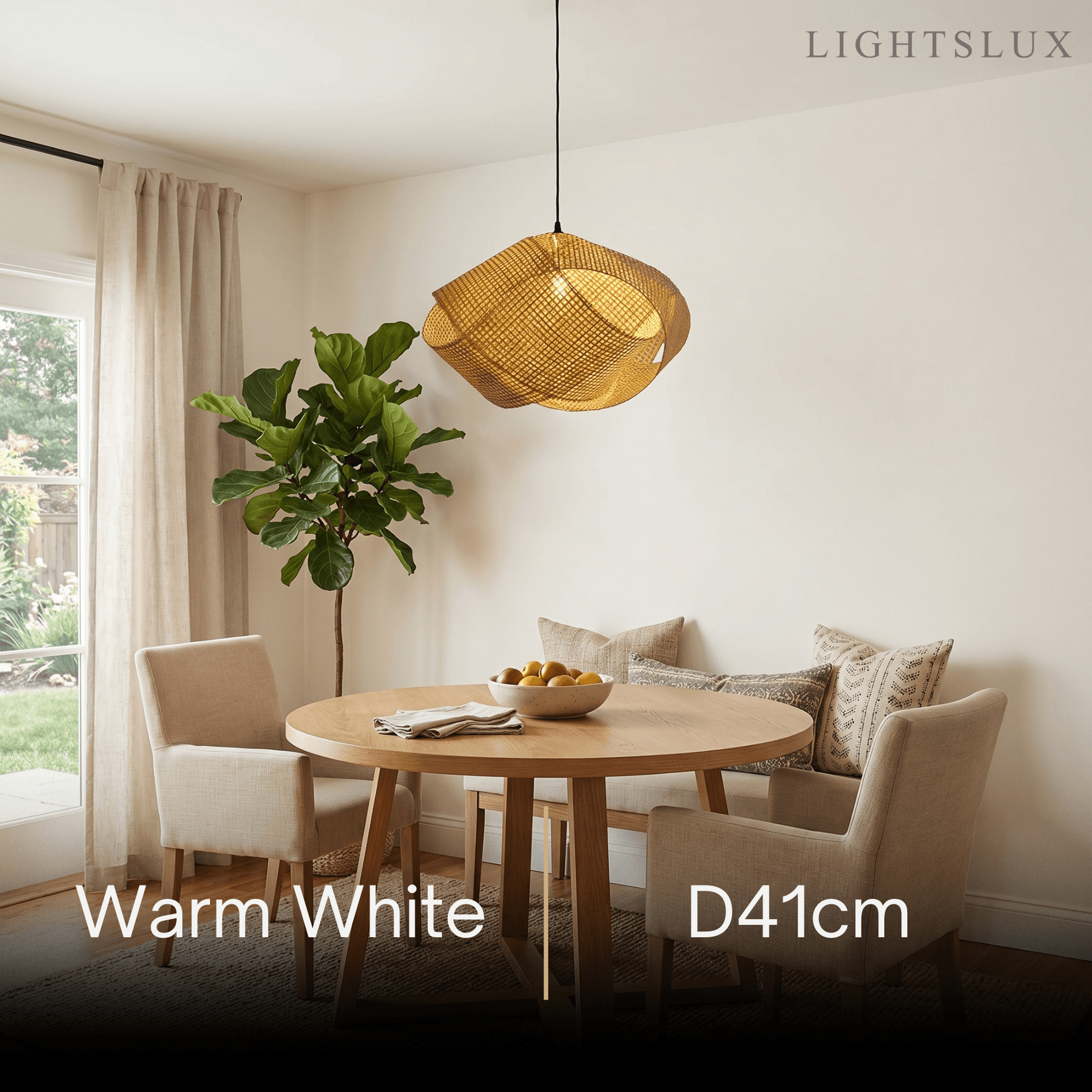 Bamburo Modern Rattan Pendant Light 