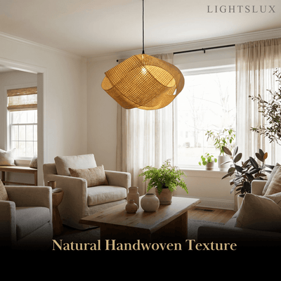Bamburo Modern Rattan Pendant Light 
