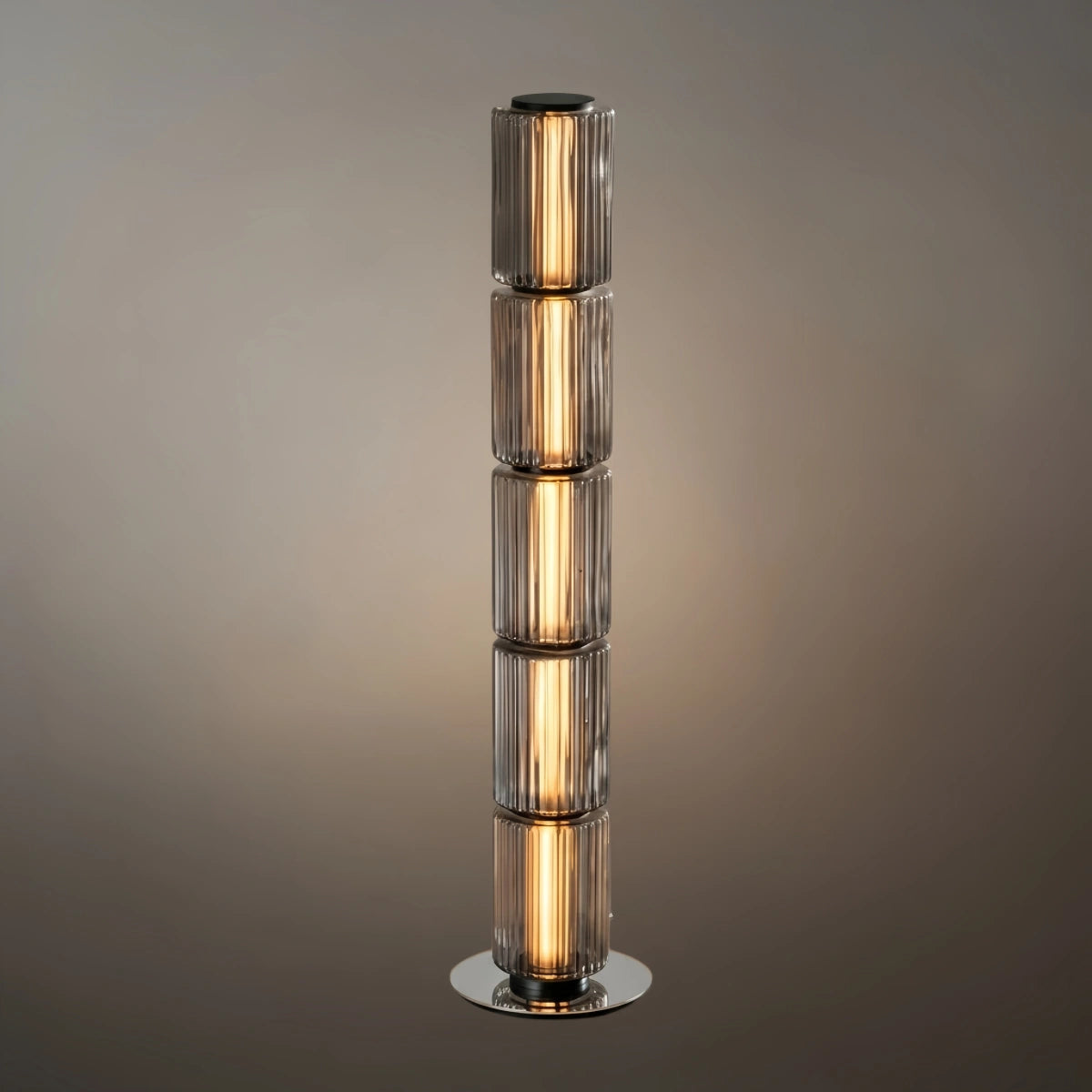 Vetro Modern Glass Column Floor Lamp