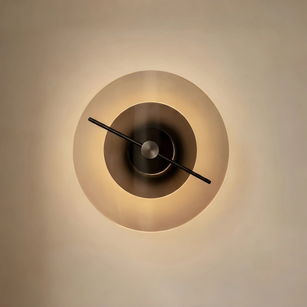 Vetro Modern Wall Lamp -- Glass and Carbon Steel with Rotating Shade for Living Room Bedroom