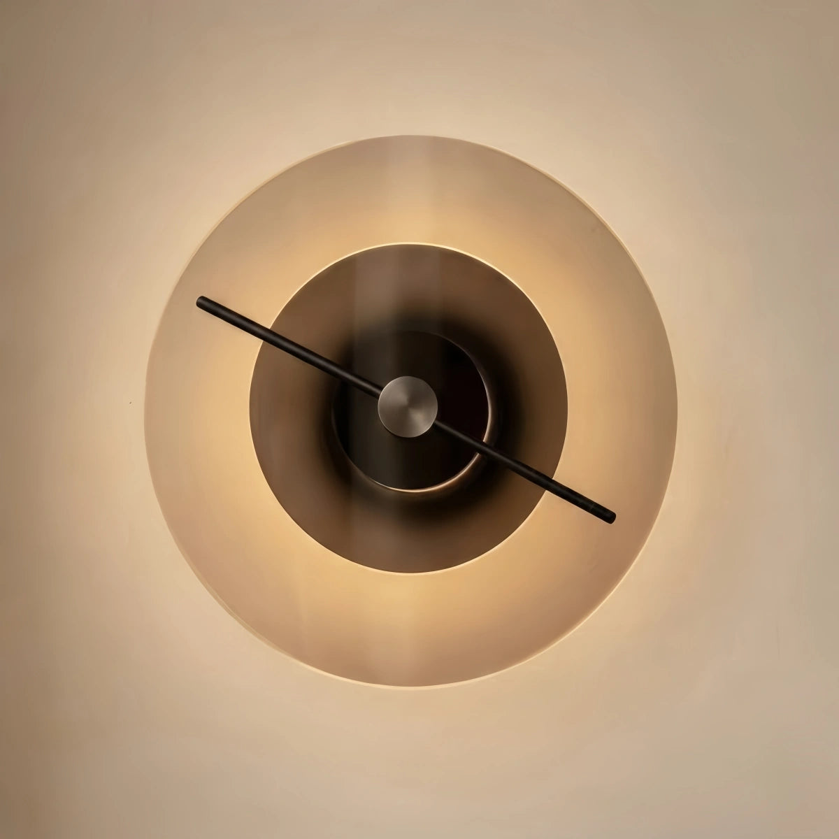 Vetro Modern Wall Lamp -- Glass and Carbon Steel with Rotating Shade for Living Room Bedroom