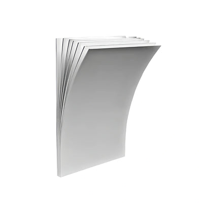 Vivara Nordic Minimalist Wall Lamp -- Curved Aluminum Book Pages in Black or White for Living Room Study