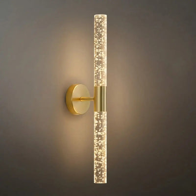Lunara Modern Wall Lamp -- Iron & PVC Gold for Hallway