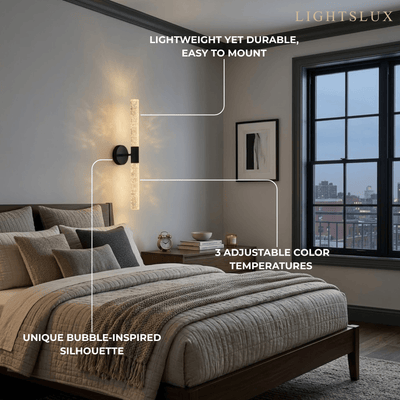 Lunara Modern Wall Lamp -- Iron & PVC Gold for Hallway