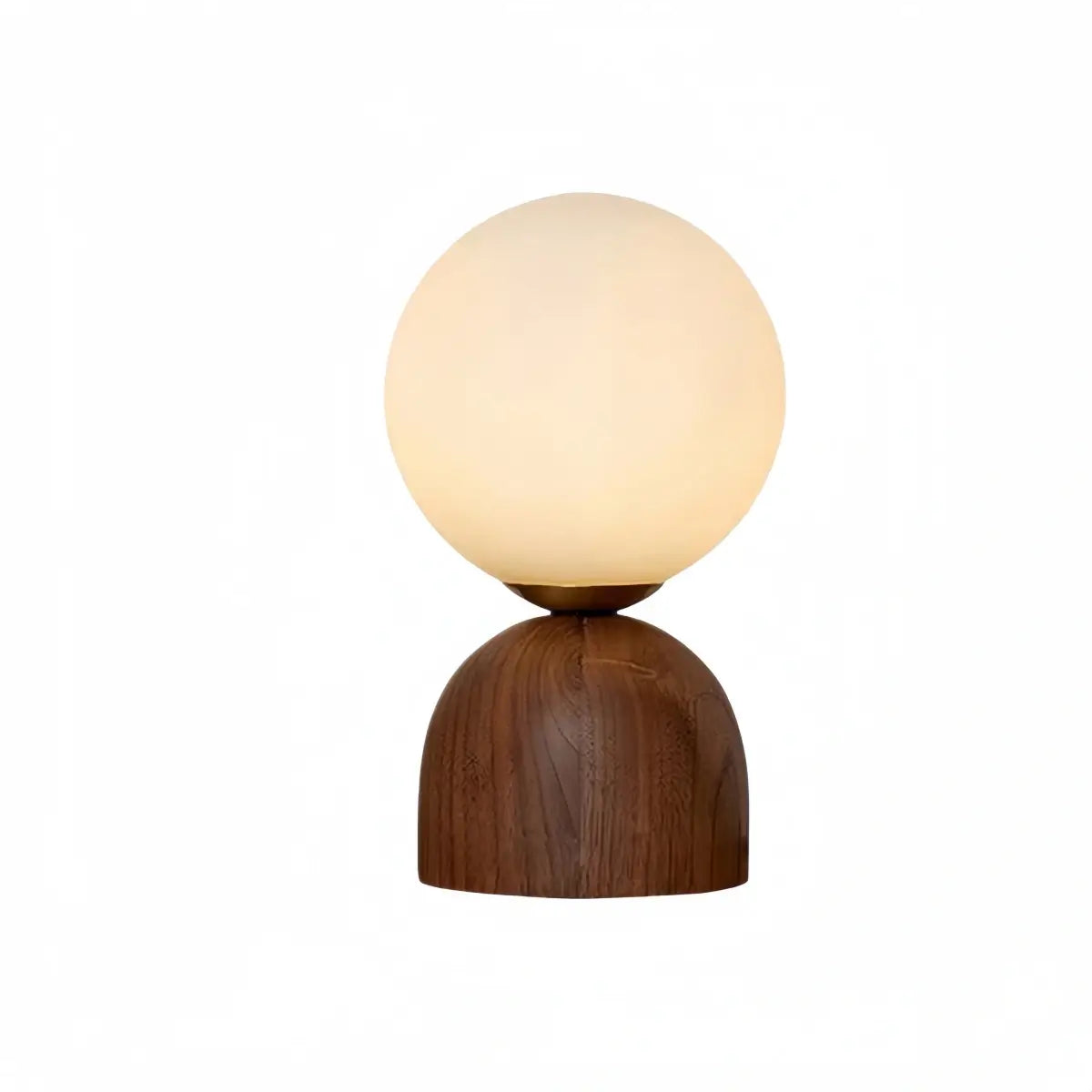 Lunara Mid-Century Table Lamp -- Wood & Glass for Living Room