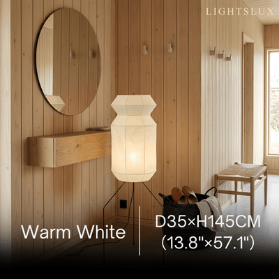 Zenno Wabi-Sabi Tripod Floor Lamp -- Decorative Ambient Light for Living Room