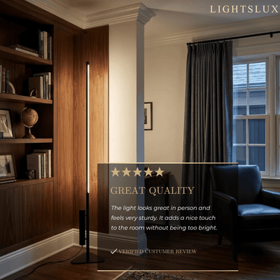 Modern Floor Lamp -- Black for Living Room & Bedroom