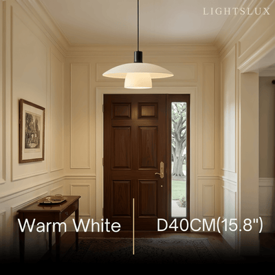 Minimalist Glass Pendant Lamp -- Black/White Metal for Dining Room