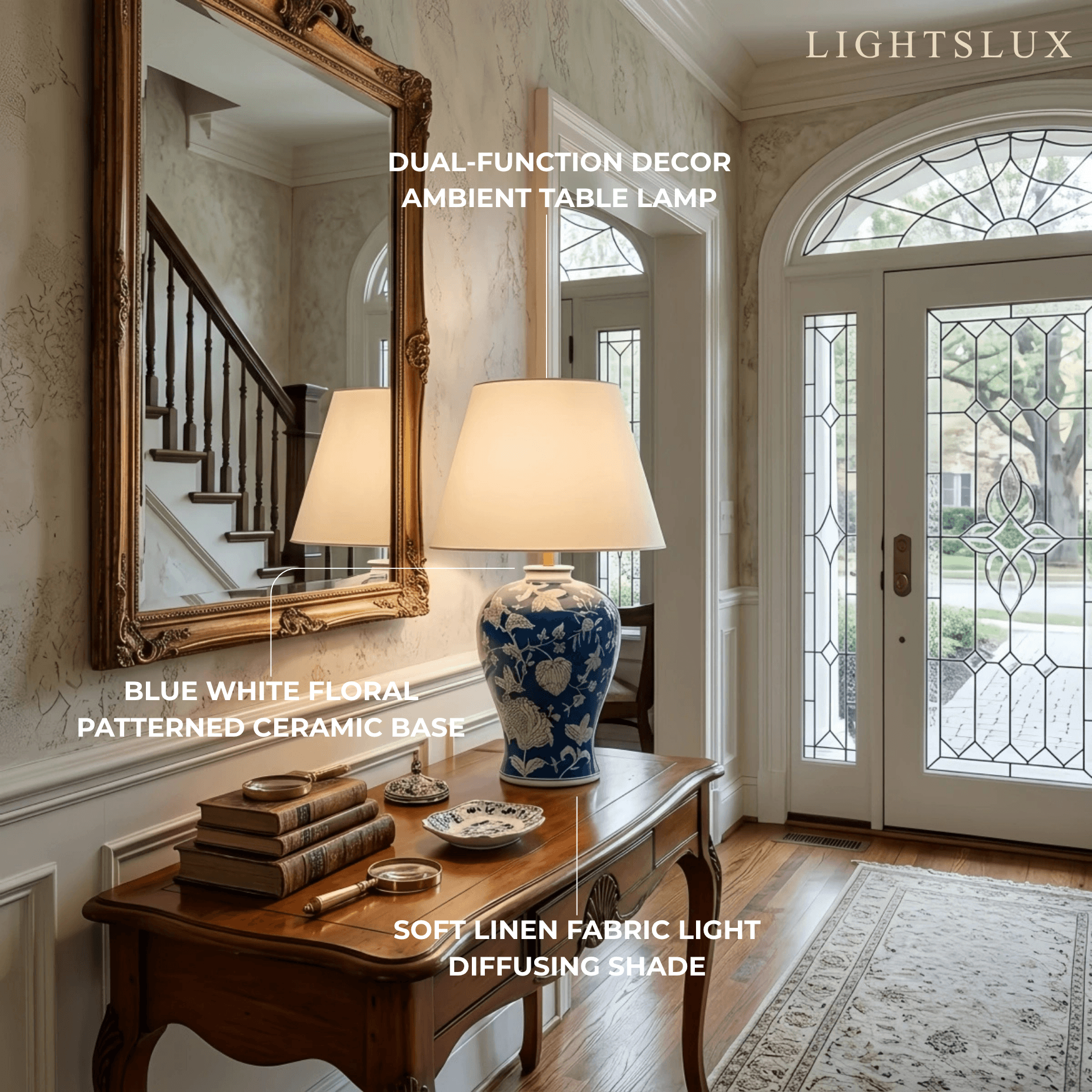 Irondale Table Lamp--Metal & Fabric for Living Room