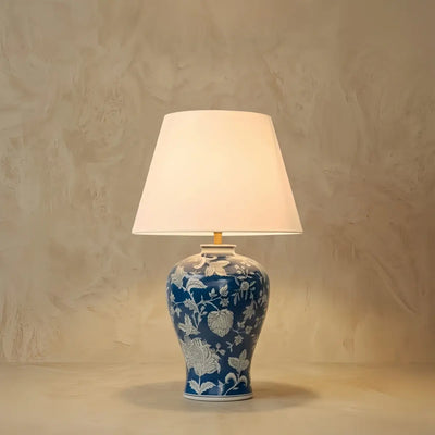 Irondale Vintage Table Lamp--Fabric for Dining Room