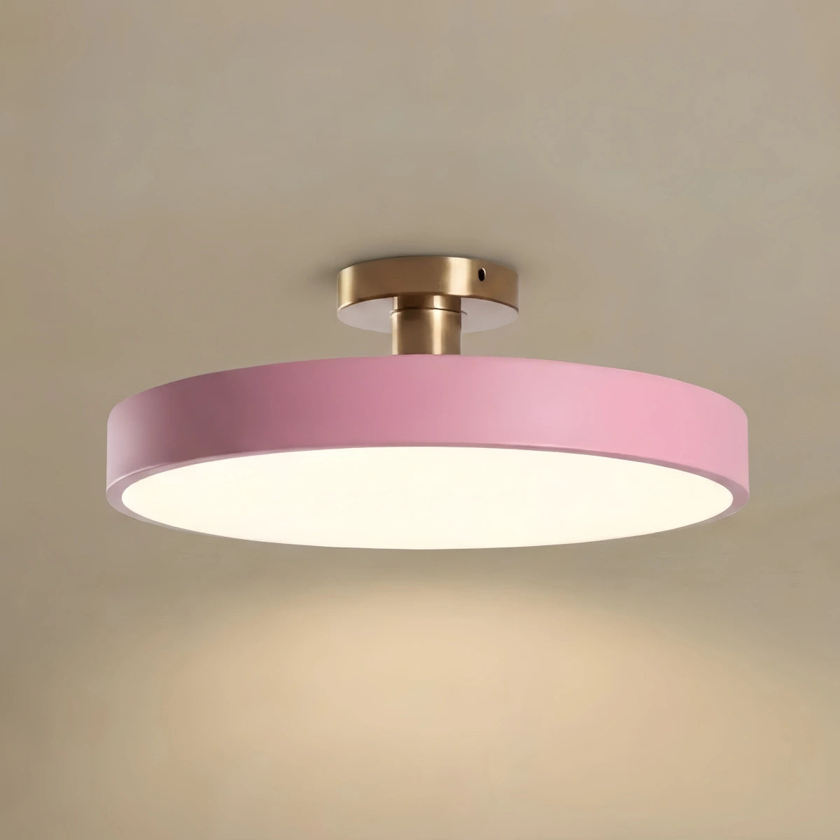 Modern Flush Mount Ceiling Light – Black and Gold LED Lamp for Living Room