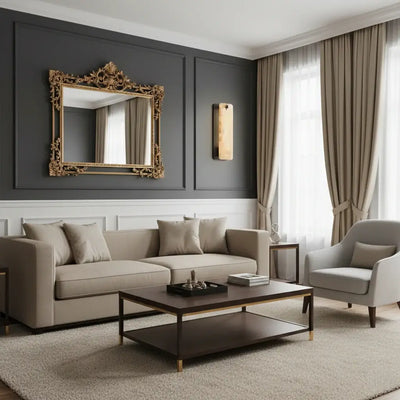 Aplique de pared Excelis Luxury Alabaster para salón/comedor
