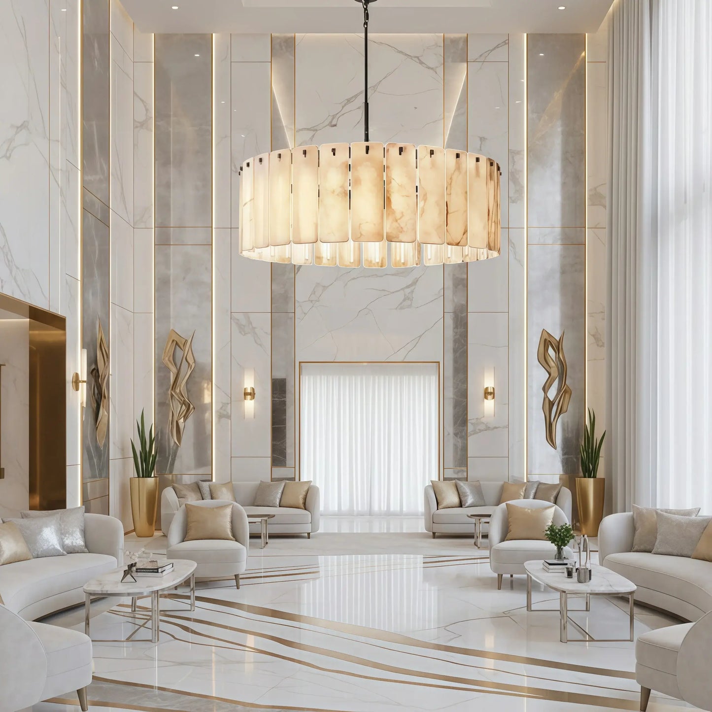 Round Chandelier 48D"- For Living Room/Dining Room