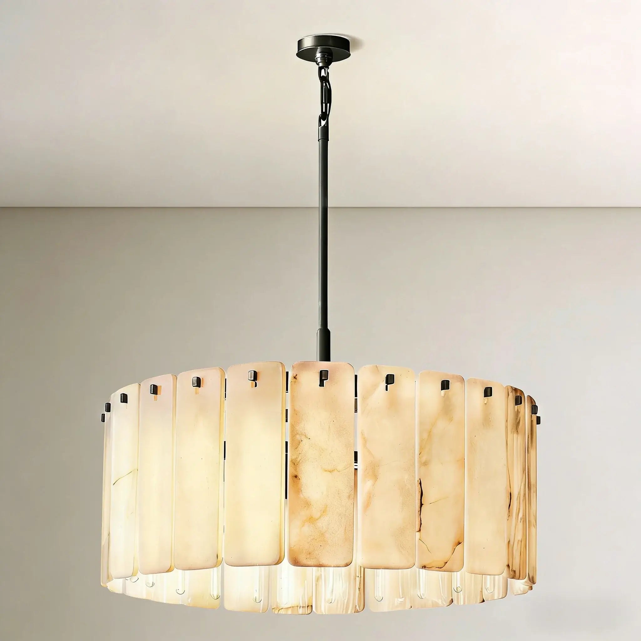 Alabaster Round Chandelier 36D"- For Living room/Dining room