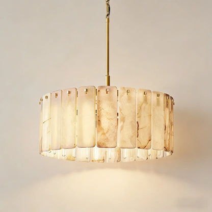 Alabaster Round Chandelier 36D"- For Living room/Dining room