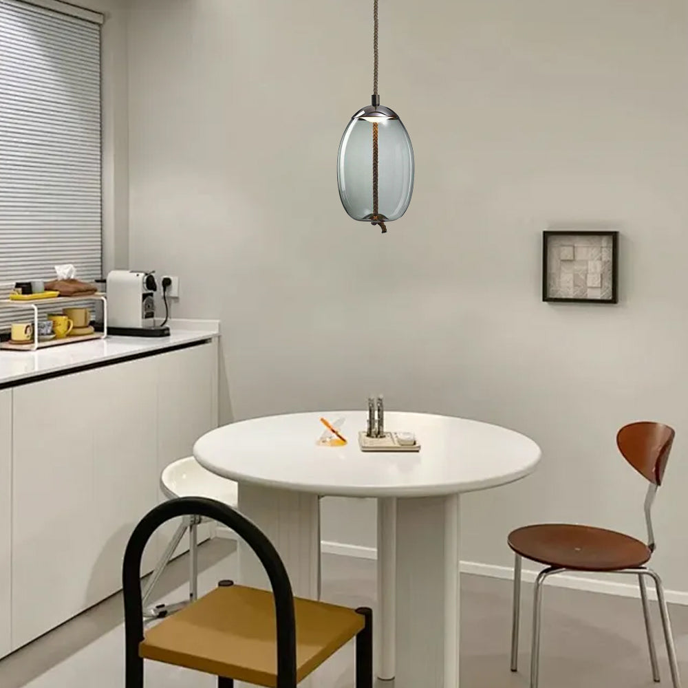 Modern Blue Pendant Light