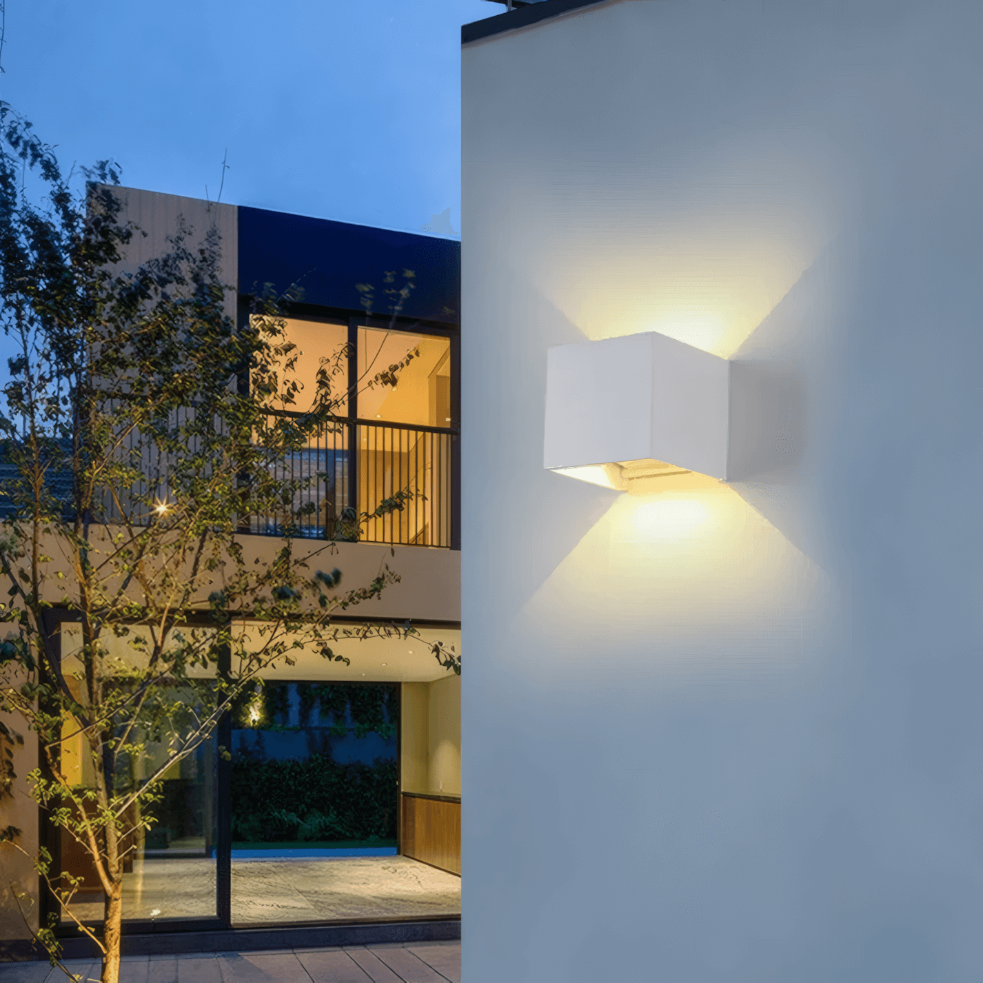 Modern White Wall Lamp Courtyard