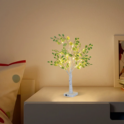 Contemporary Black Table Lamp – Plastic Tree Design for Bedroom