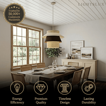 Bamburo Farmhouse Cylinder Pendant Lamp