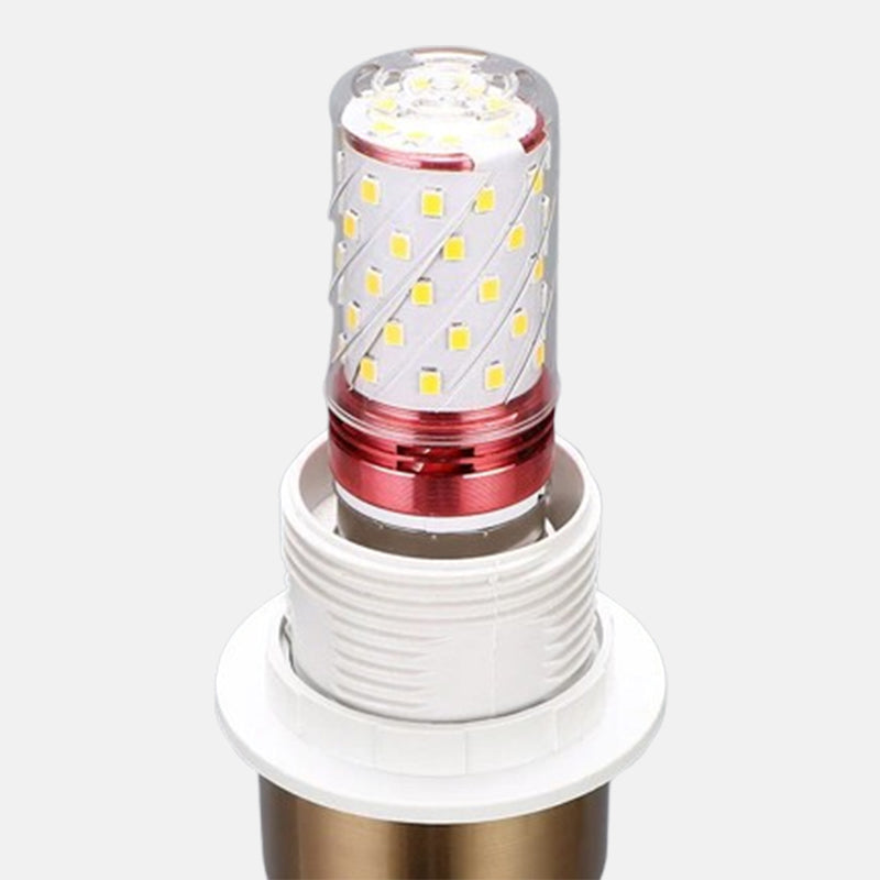 Table Lamp – Cylindrical Metal & Fabric 