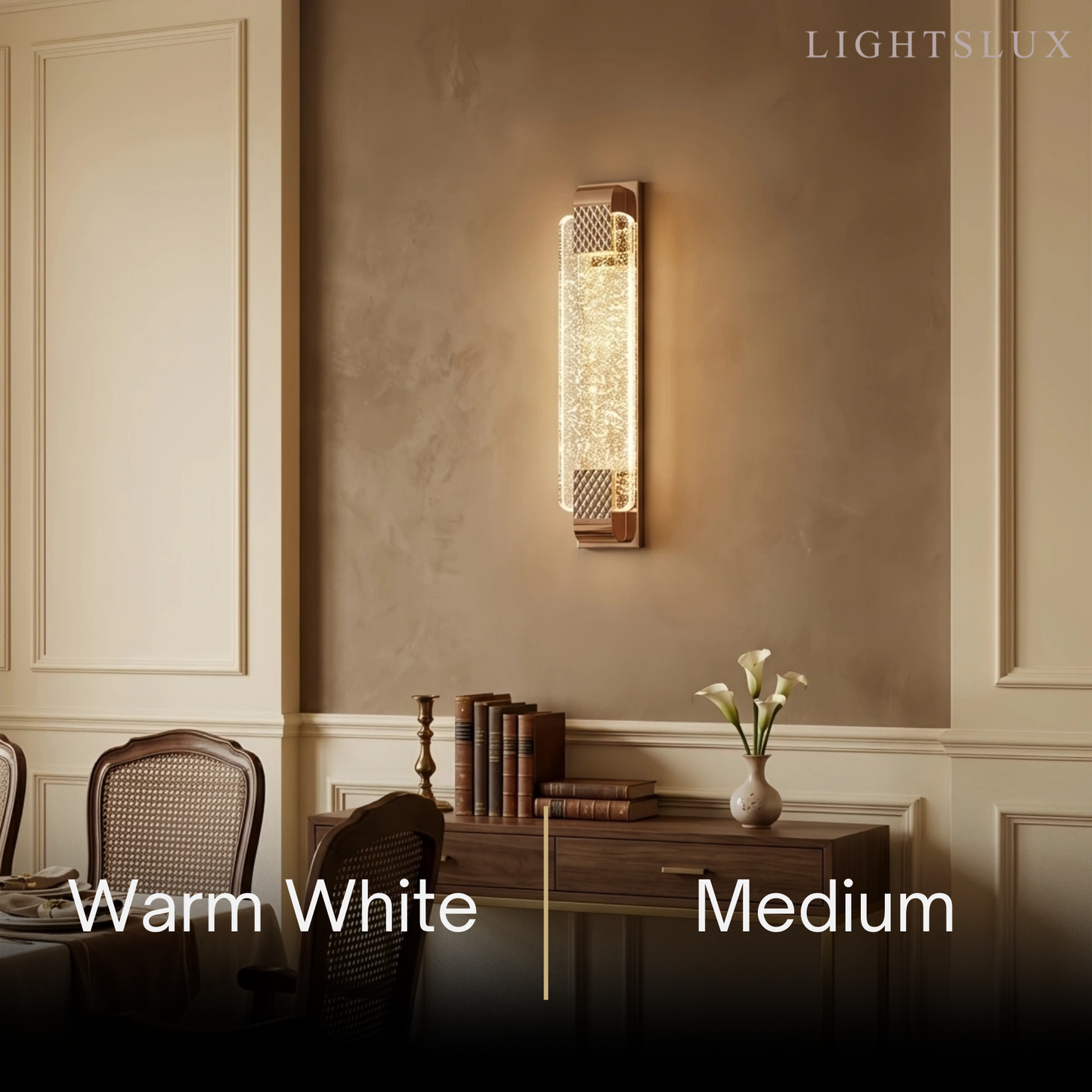 Luxury Wall Lamp – Gold Crystal Rectangular Bedroom