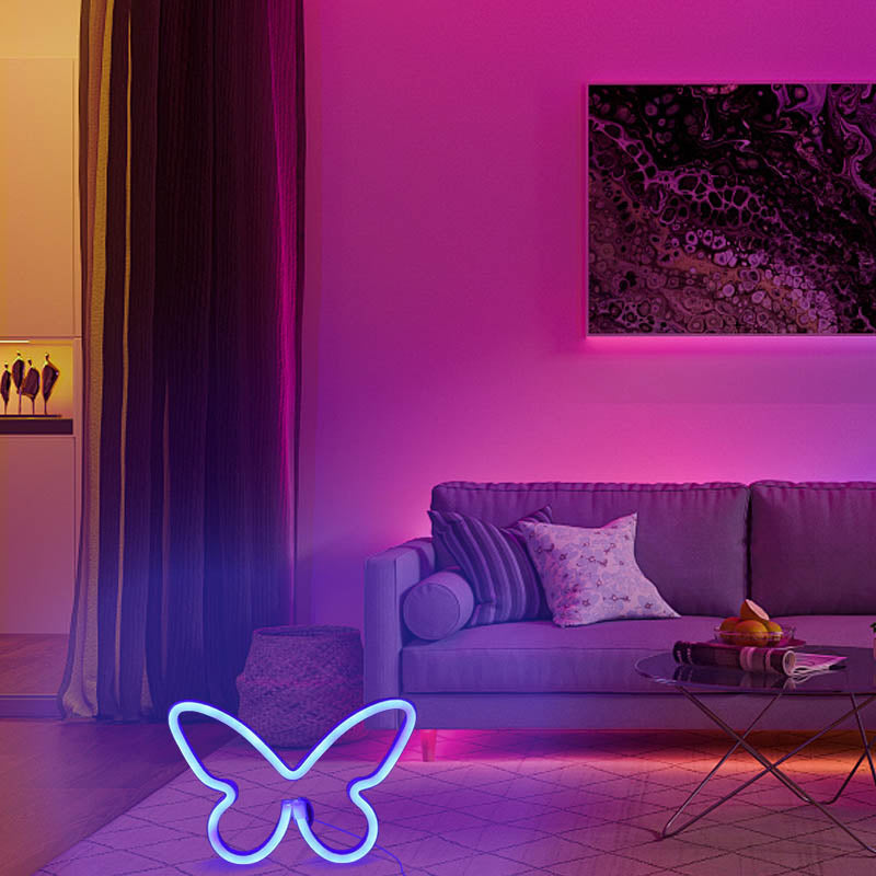 Art Deco Butterfly Floor Lamp Blue