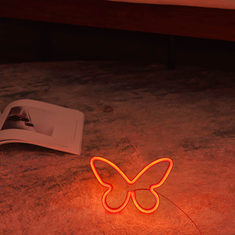 Art Deco Butterfly Floor Lamp Orange