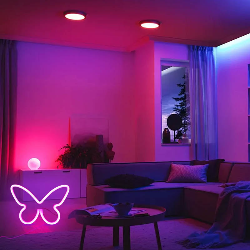 Art Deco Butterfly Floor Lamp Pink