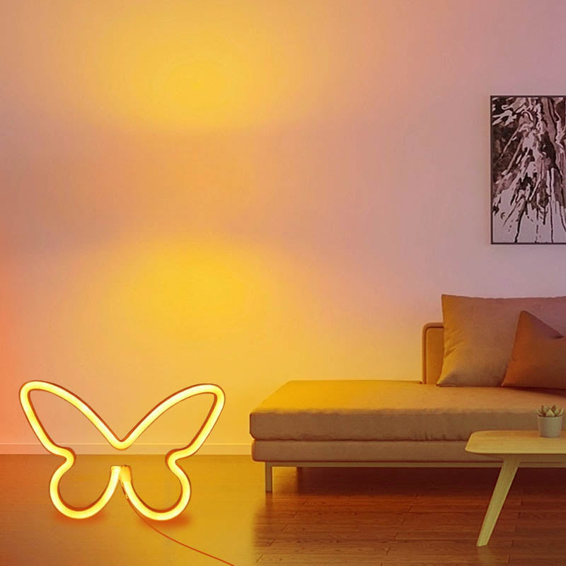 Art Deco Butterfly Floor Lamp Yellow