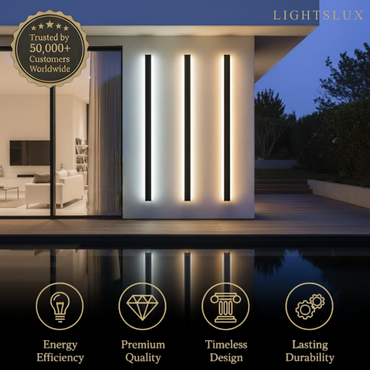 Outdoor LED Wall Light with Sensor - in 8 Size for Outdoor