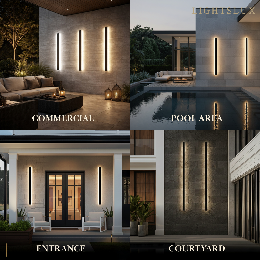 Outdoor LED Wall Light with Sensor - in 8 Size for Outdoor