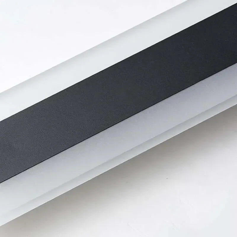 LED Wall Light with Sensor – Waterproof Black Long Strip Fixture