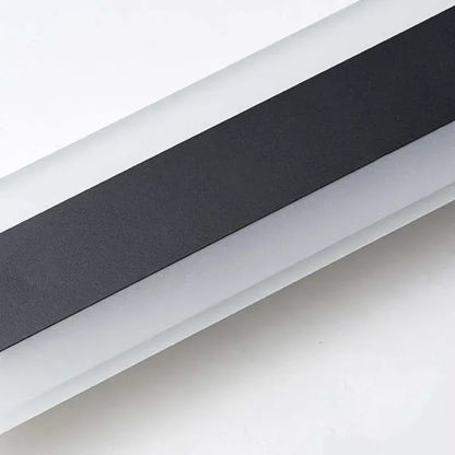 LED Wall Light with Sensor – Waterproof Black Long Strip Fixture