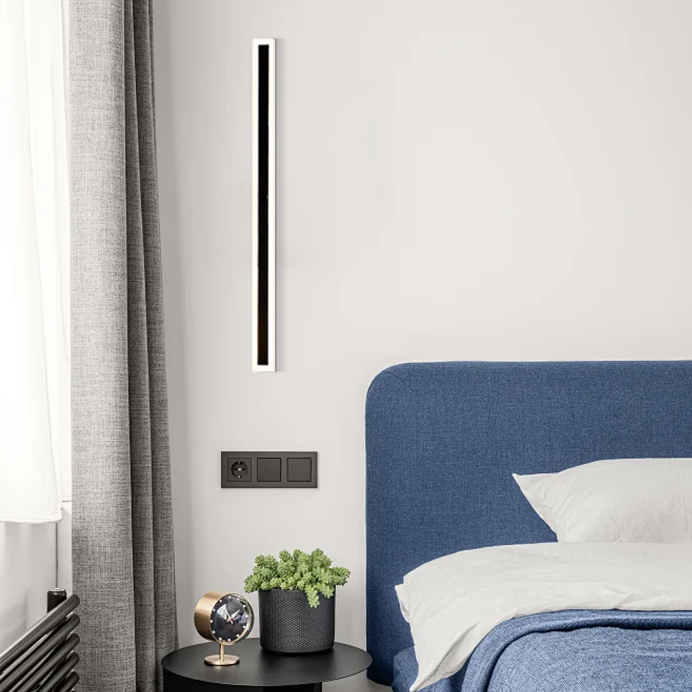 Modern Black Linear Outdoor Wall Lamp Bedroom