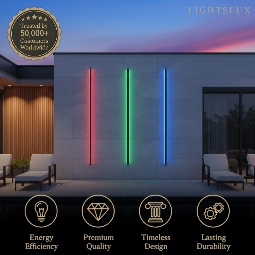Outdoor LED Wall Light (RGB) — Available in 8 Sizes