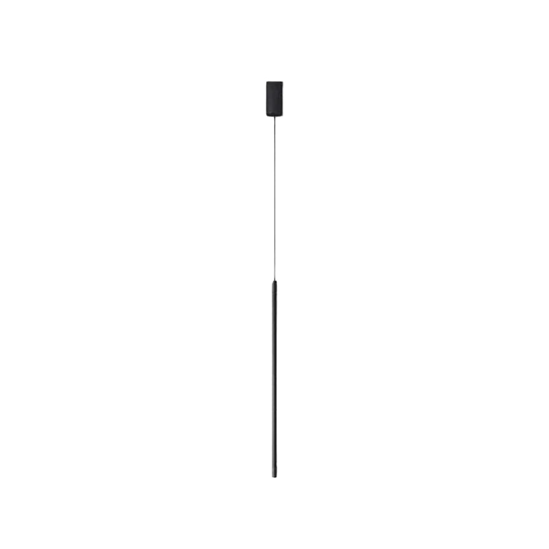 Arcato Minimalist Linear Pendant Light – Black Metal Lamp for Bedroom
